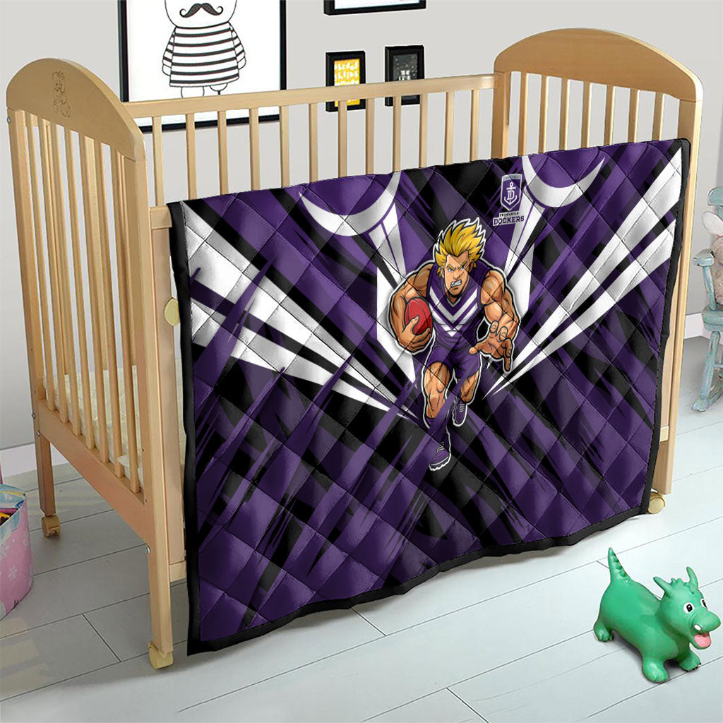 Fremantle Dockers Australian Football Quilt Athletic Hero Mascot - Bold Team Colors