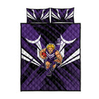 Fremantle Dockers Australian Football Quilt Bed Set Athletic Hero Mascot - Bold Team Colors