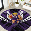 Fremantle Dockers Australian Football Round Carpet Athletic Hero Mascot - Bold Team Colors