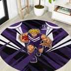 Fremantle Dockers Australian Football Round Carpet Athletic Hero Mascot - Bold Team Colors
