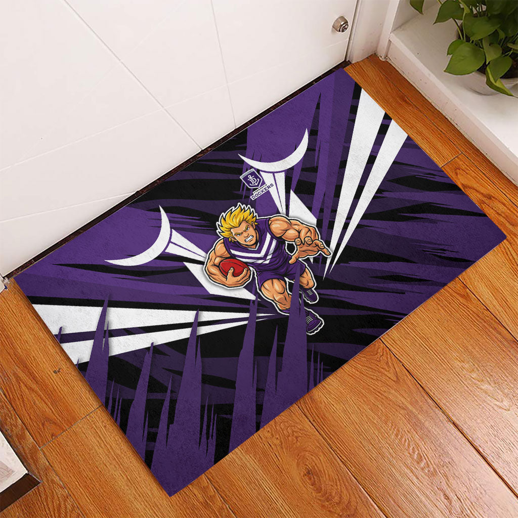 Fremantle Dockers Australian Football Rubber Doormat Athletic Hero Mascot - Bold Team Colors