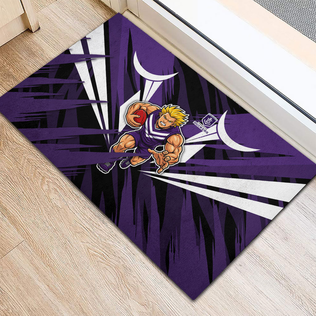Fremantle Dockers Australian Football Rubber Doormat Athletic Hero Mascot - Bold Team Colors