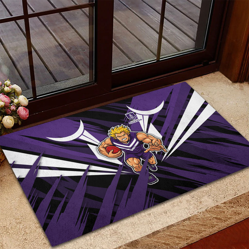 Fremantle Dockers Australian Football Rubber Doormat Athletic Hero Mascot - Bold Team Colors