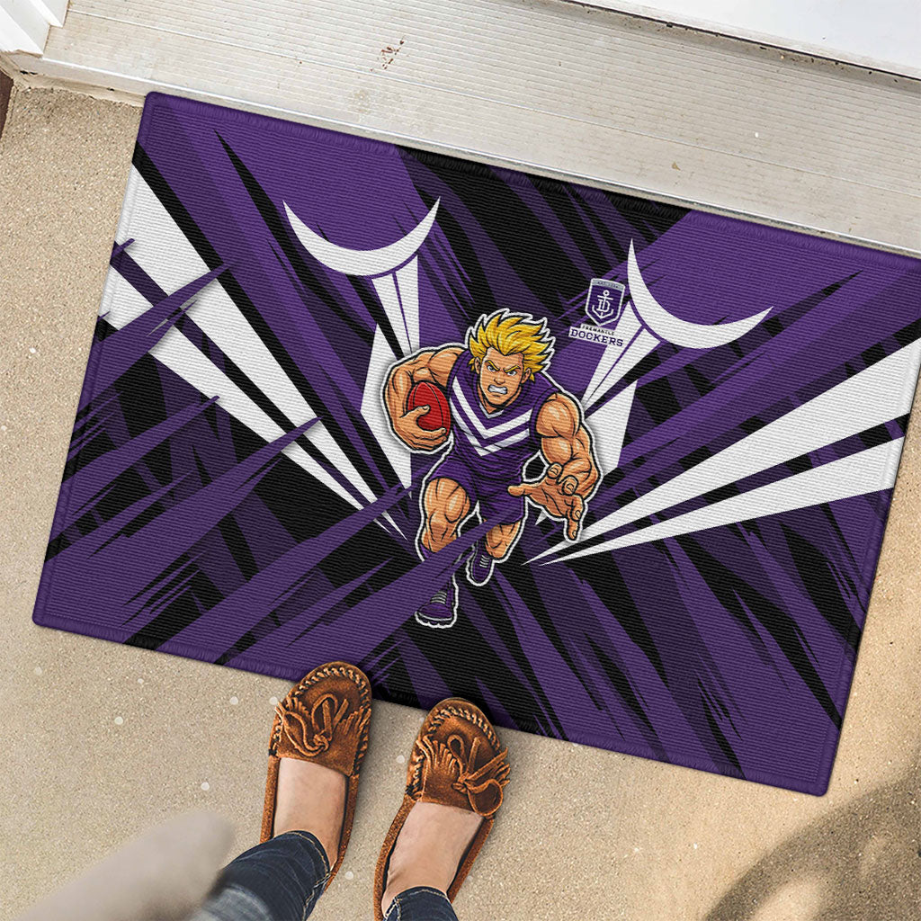 Fremantle Dockers Australian Football Rubber Doormat Athletic Hero Mascot - Bold Team Colors
