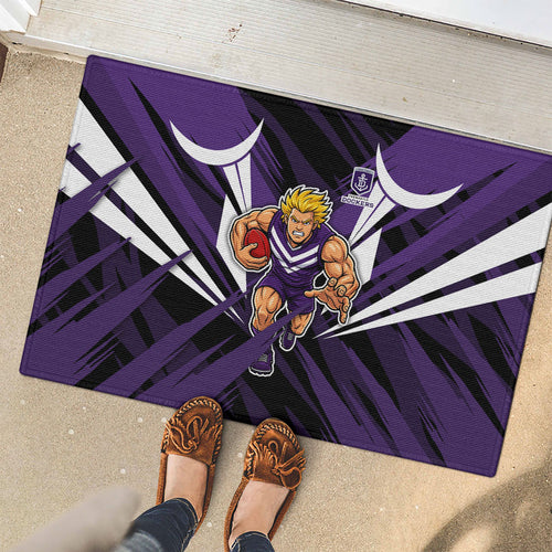 Fremantle Dockers Australian Football Rubber Doormat Athletic Hero Mascot - Bold Team Colors