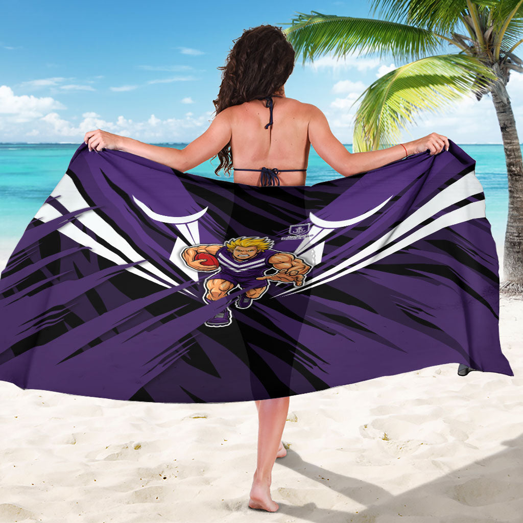 Fremantle Dockers Australian Football Sarong Athletic Hero Mascot - Bold Team Colors