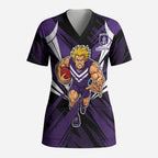 Fremantle Dockers Australian Football Scrub Top Athletic Hero Mascot - Bold Team Colors