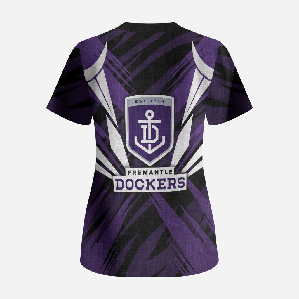 Fremantle Dockers Australian Football Scrub Top Athletic Hero Mascot - Bold Team Colors