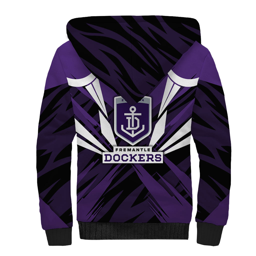 Fremantle Dockers Australian Football Sherpa Hoodie Athletic Hero Mascot - Bold Team Colors