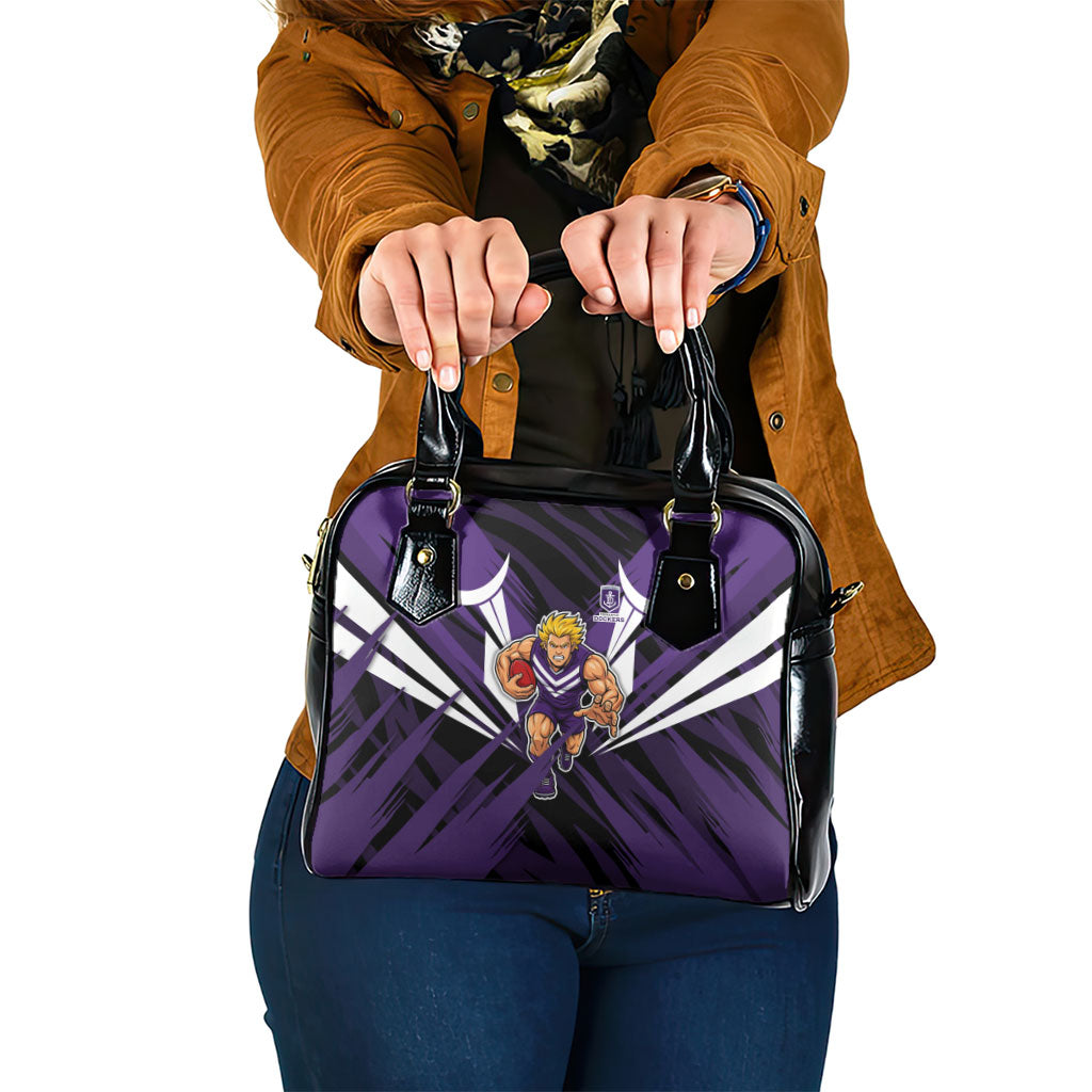 Fremantle Dockers Australian Football Shoulder Handbag Athletic Hero Mascot - Bold Team Colors