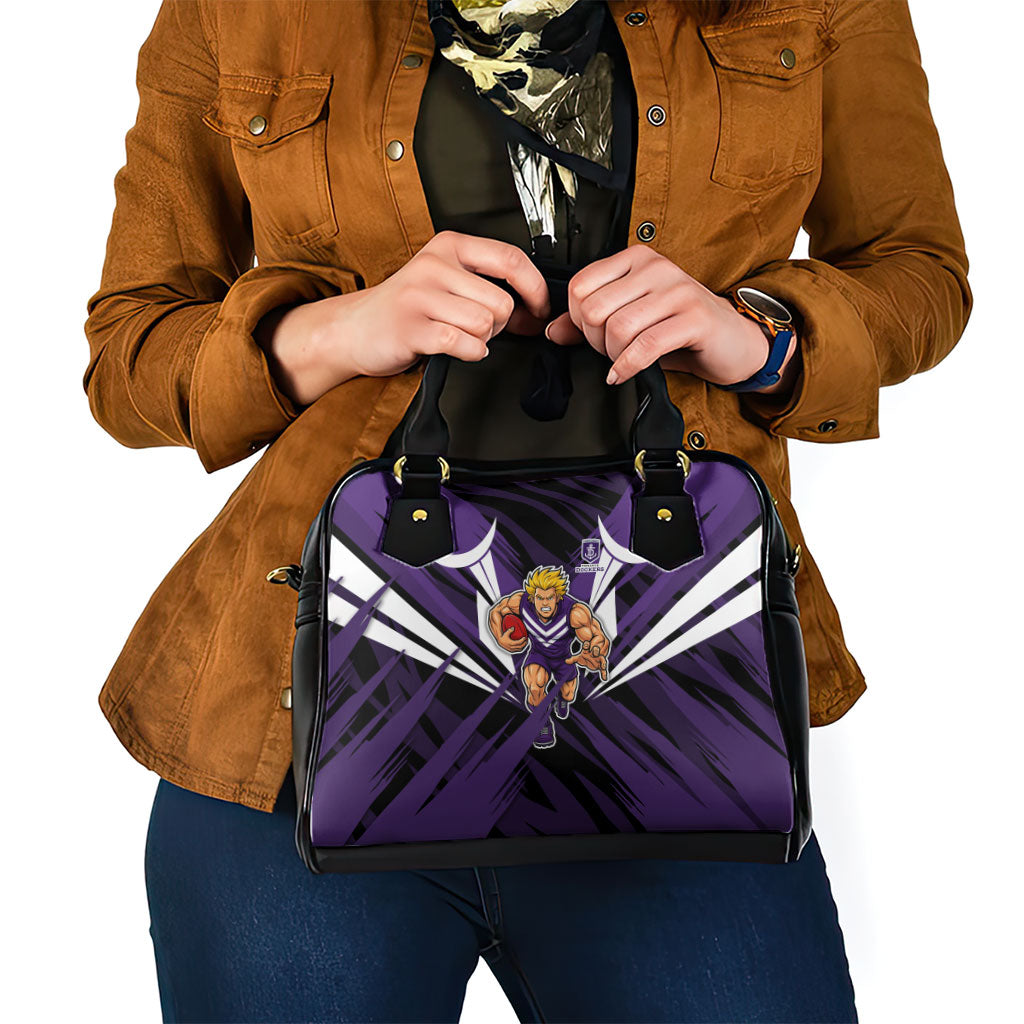 Fremantle Dockers Australian Football Shoulder Handbag Athletic Hero Mascot - Bold Team Colors