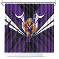 Fremantle Dockers Australian Football Shower Curtain Athletic Hero Mascot - Bold Team Colors