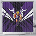 Fremantle Dockers Australian Football Shower Curtain Athletic Hero Mascot - Bold Team Colors