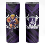 Fremantle Dockers Australian Football Skinny Tumbler Athletic Hero Mascot - Bold Team Colors