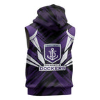 Fremantle Dockers Australian Football Sleeveless Hoodie Athletic Hero Mascot - Bold Team Colors