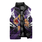 Fremantle Dockers Australian Football Sleeveless Puffer Jacket Athletic Hero Mascot - Bold Team Colors