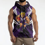 Fremantle Dockers Australian Football Sleeveless Zip Hoodie Athletic Hero Mascot - Bold Team Colors