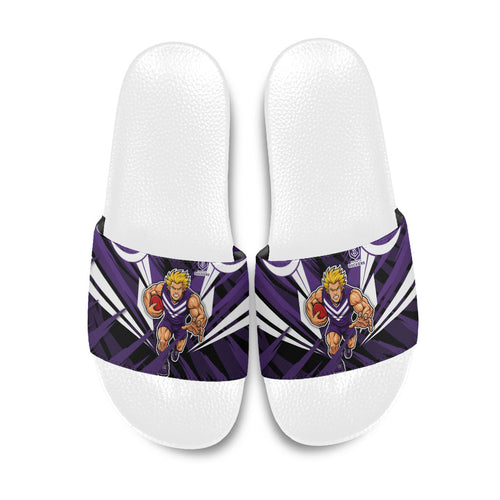 Fremantle Dockers Australian Football Slide Sandals Athletic Hero Mascot - Bold Team Colors