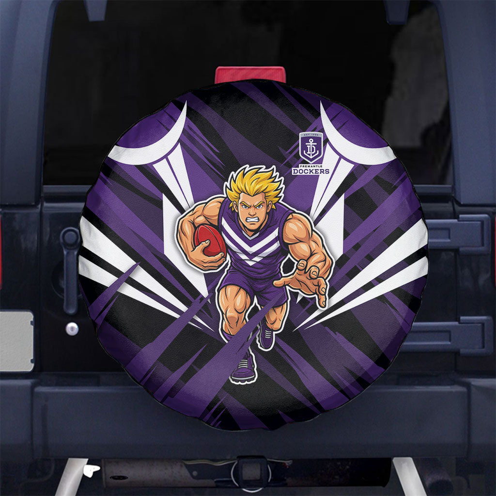 Fremantle Dockers Australian Football Spare Tire Cover Athletic Hero Mascot - Bold Team Colors