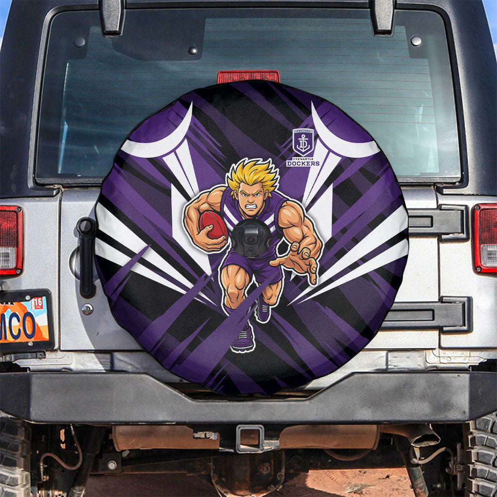 Fremantle Dockers Australian Football Spare Tire Cover Athletic Hero Mascot - Bold Team Colors