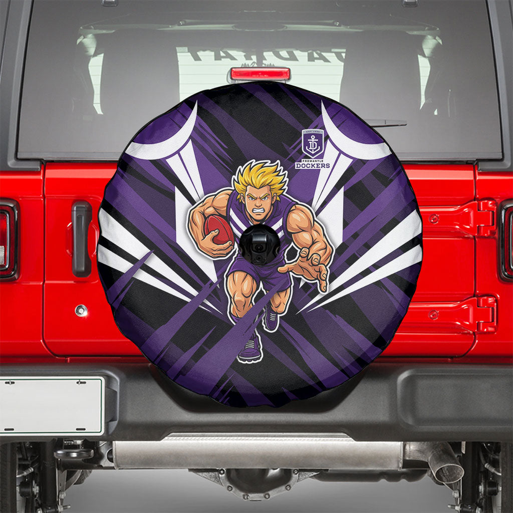 Fremantle Dockers Australian Football Spare Tire Cover Athletic Hero Mascot - Bold Team Colors