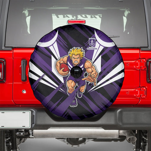 Fremantle Dockers Australian Football Spare Tire Cover Athletic Hero Mascot - Bold Team Colors