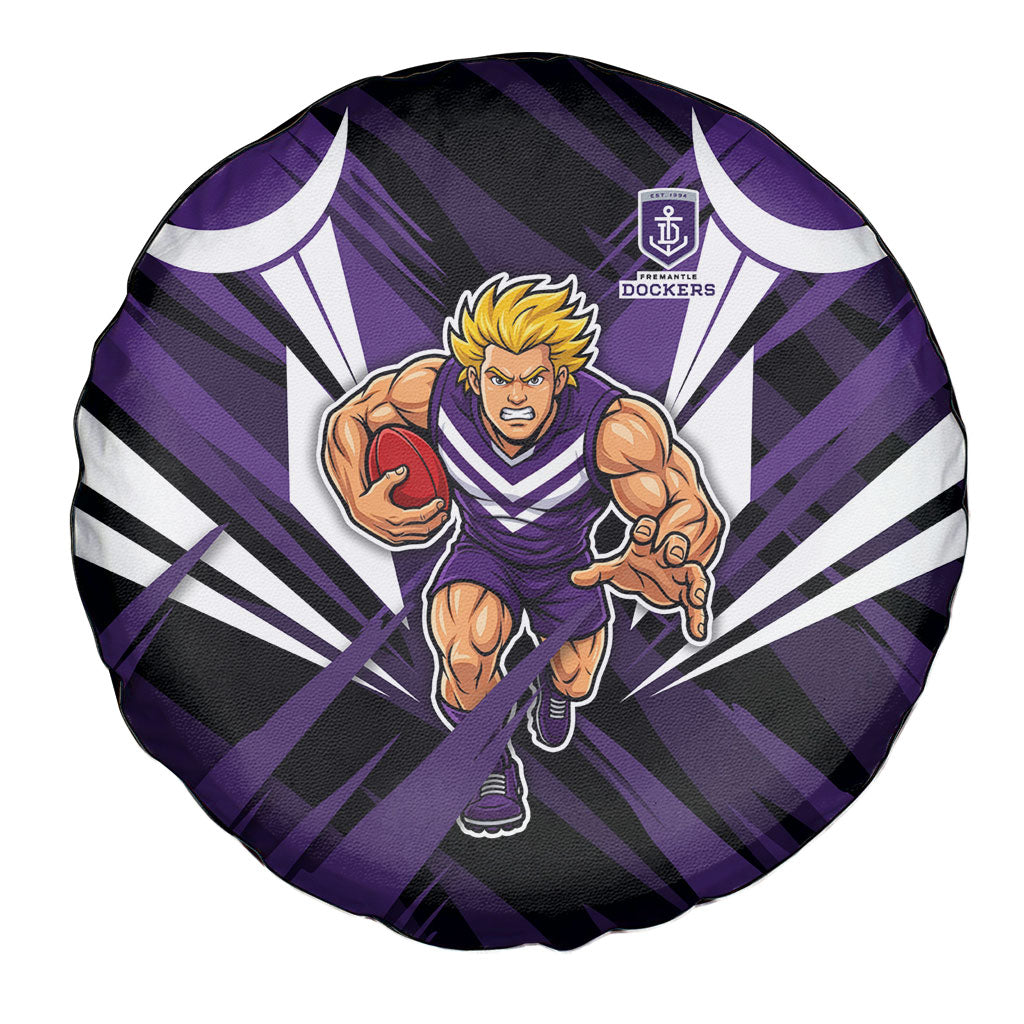 Fremantle Dockers Australian Football Spare Tire Cover Athletic Hero Mascot - Bold Team Colors