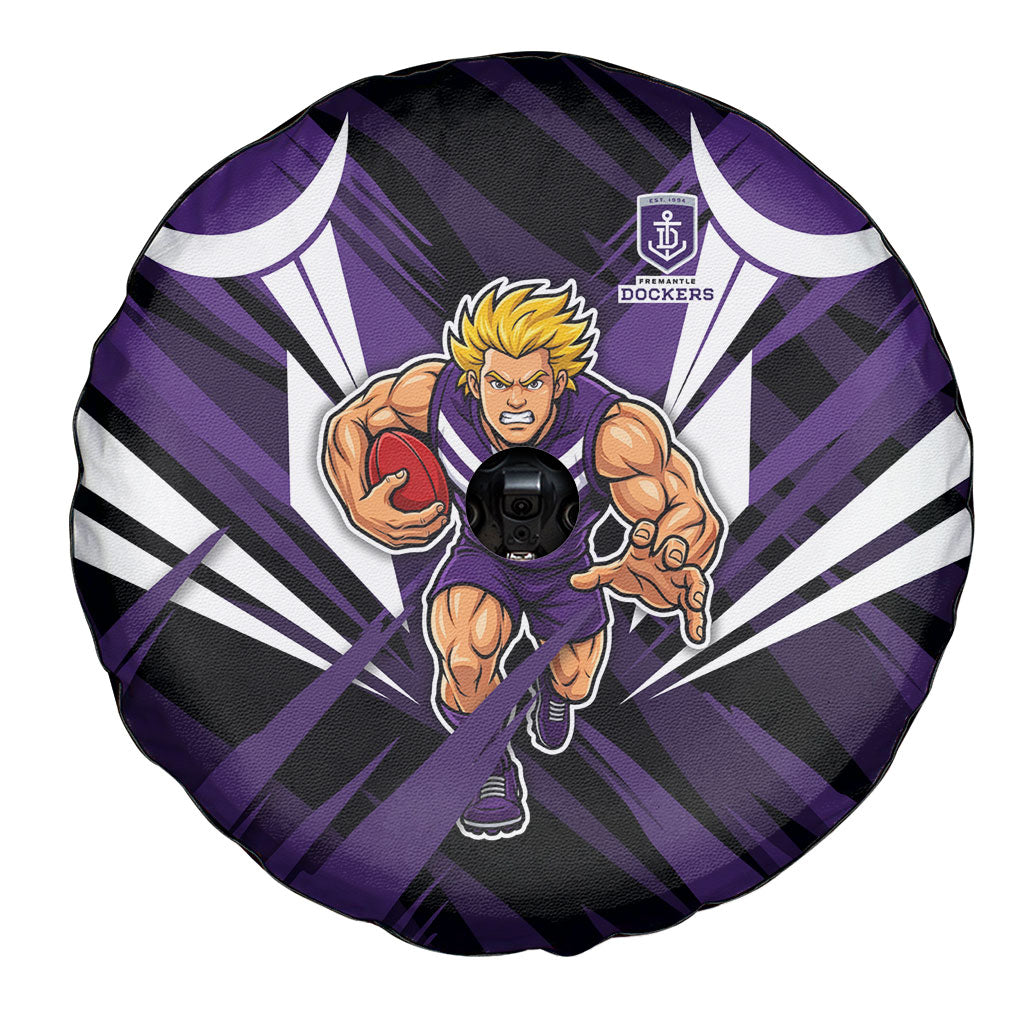 Fremantle Dockers Australian Football Spare Tire Cover Athletic Hero Mascot - Bold Team Colors