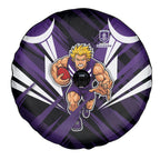 Fremantle Dockers Australian Football Spare Tire Cover Athletic Hero Mascot - Bold Team Colors