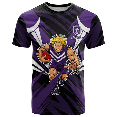 Fremantle Dockers Australian Football T Shirt Athletic Hero Mascot - Bold Team Colors