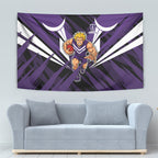 Fremantle Dockers Australian Football Tapestry Athletic Hero Mascot - Bold Team Colors