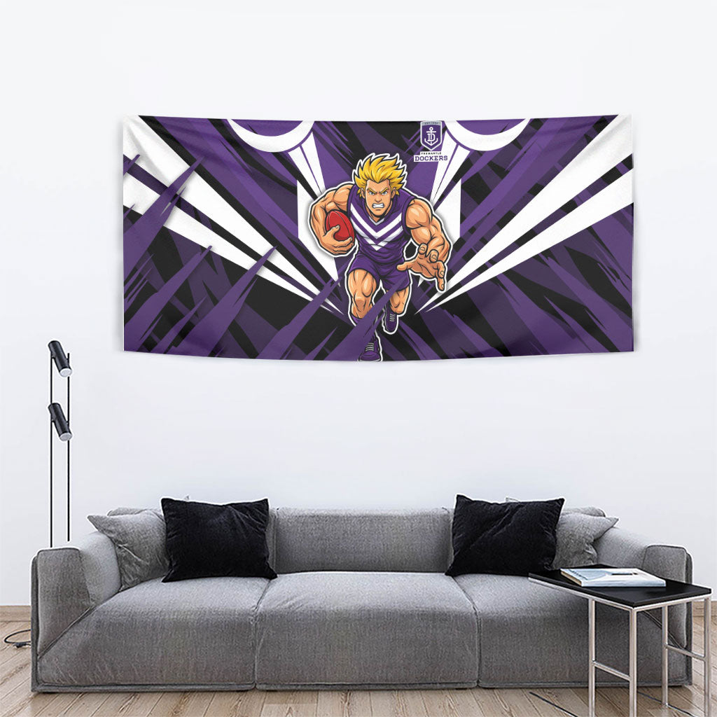 Fremantle Dockers Australian Football Tapestry Athletic Hero Mascot - Bold Team Colors