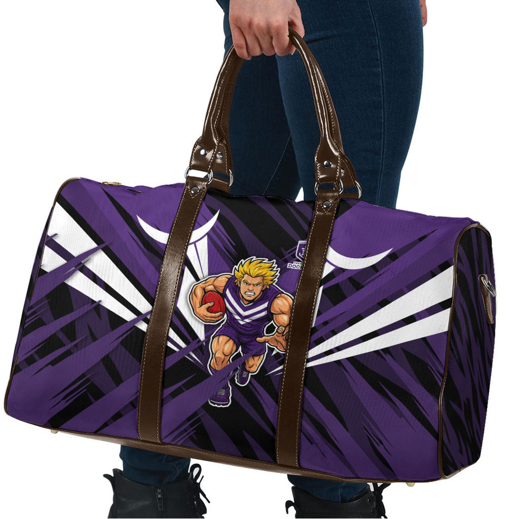 Fremantle Dockers Australian Football Travel Bag Athletic Hero Mascot - Bold Team Colors
