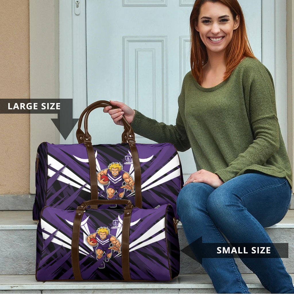Fremantle Dockers Australian Football Travel Bag Athletic Hero Mascot - Bold Team Colors