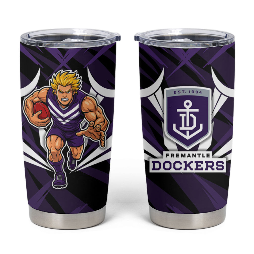 Fremantle Dockers Australian Football Tumbler Cup Athletic Hero Mascot - Bold Team Colors