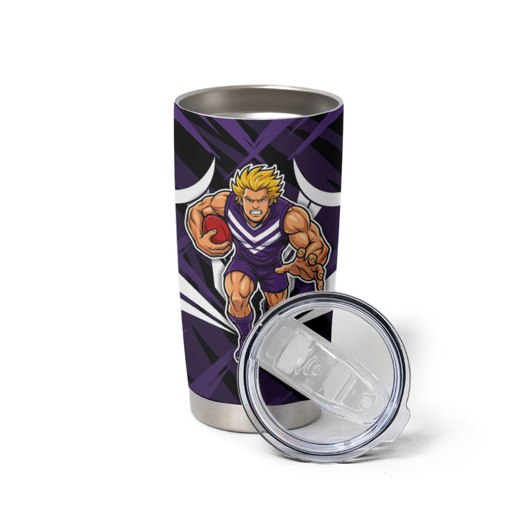 Fremantle Dockers Australian Football Tumbler Cup Athletic Hero Mascot - Bold Team Colors