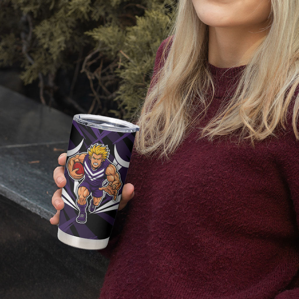 Fremantle Dockers Australian Football Tumbler Cup Athletic Hero Mascot - Bold Team Colors