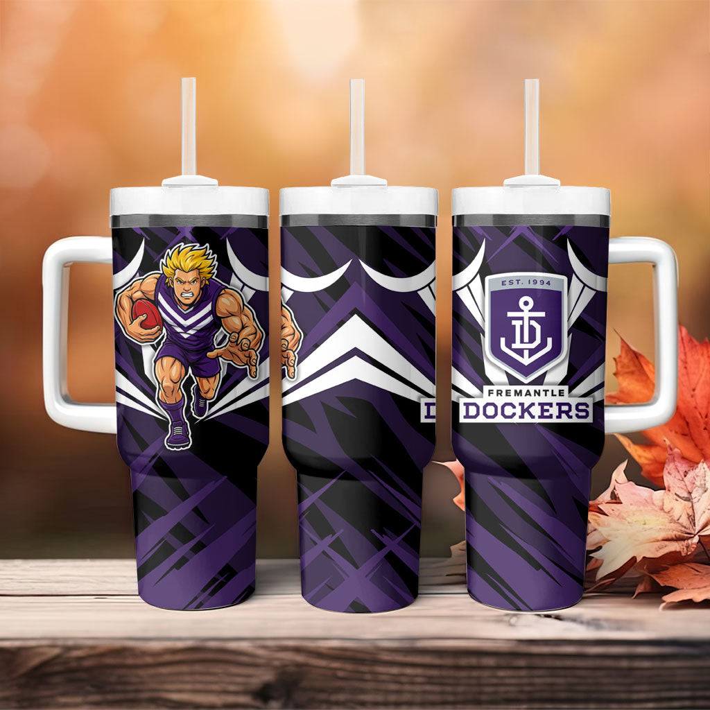 Fremantle Dockers Australian Football Tumbler With Handle Athletic Hero Mascot - Bold Team Colors
