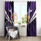 Fremantle Dockers Australian Football Window Curtain Athletic Hero Mascot - Bold Team Colors