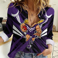 Fremantle Dockers Australian Football Women Casual Shirt Athletic Hero Mascot - Bold Team Colors