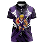Fremantle Dockers Australian Football Women Polo Shirt Athletic Hero Mascot - Bold Team Colors