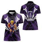 Fremantle Dockers Australian Football Women Polo Shirt Athletic Hero Mascot - Bold Team Colors
