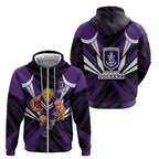 Fremantle Dockers Australian Football Zip Hoodie Athletic Hero Mascot - Bold Team Colors