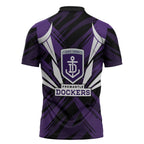 Fremantle Dockers Australian Football Zipper Polo Shirt Athletic Hero Mascot - Bold Team Colors