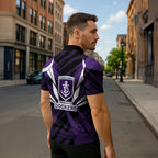 Fremantle Dockers Australian Football Zipper Polo Shirt Athletic Hero Mascot - Bold Team Colors