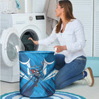 Geelong Cats Australian Football Laundry Basket Fierce Wildcat Mascot - Bold Team Colors