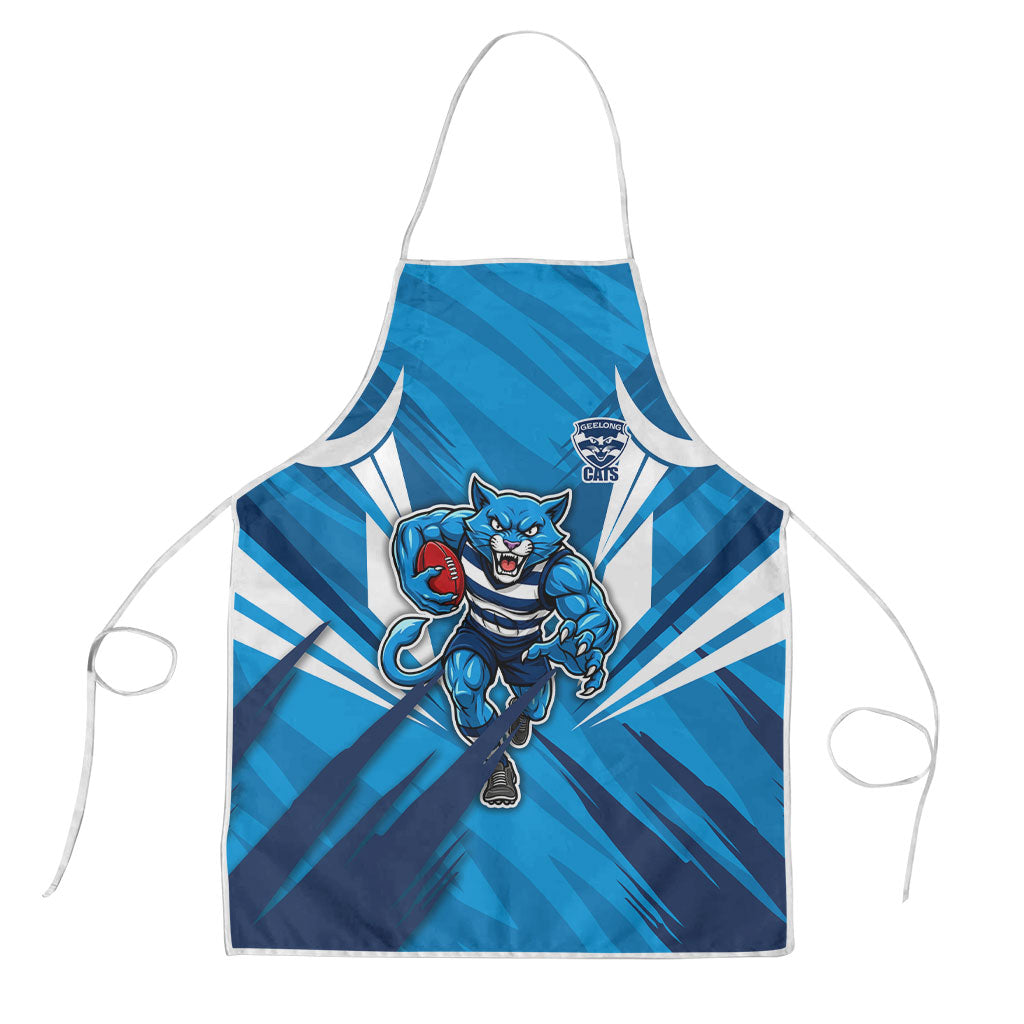 Geelong Cats Australian Football Apron Fierce Wildcat Mascot - Bold Team Colors