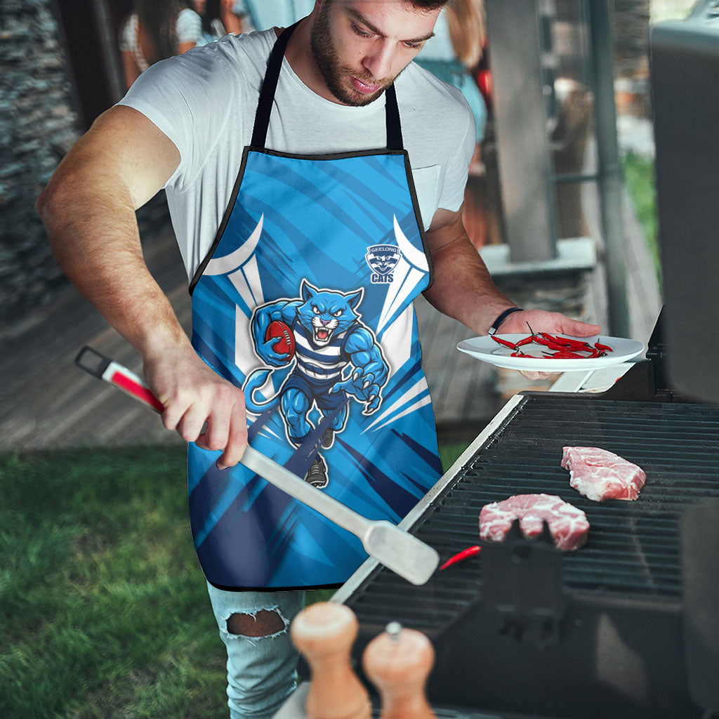 Geelong Cats Australian Football Apron Fierce Wildcat Mascot - Bold Team Colors