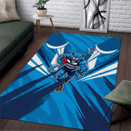 Geelong Cats Australian Football Area Rug Fierce Wildcat Mascot - Bold Team Colors