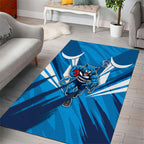 Geelong Cats Australian Football Area Rug Fierce Wildcat Mascot - Bold Team Colors